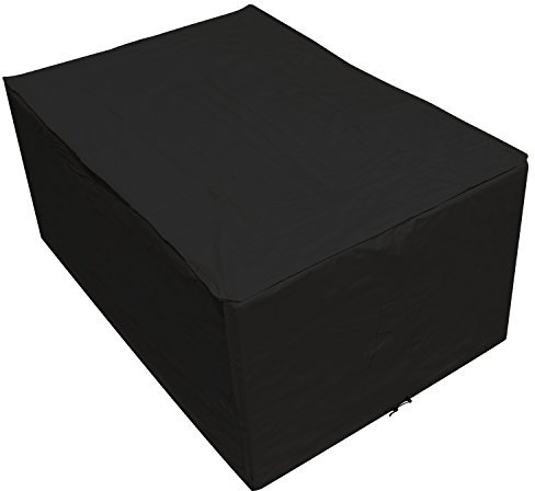 Oxbridge Black Small Rectangle Outdoor Garden Table Cover 1.52m x 1.04m x 0.71m/5ft x 3.4ft x 2.3ft 5 YEAR GUARANTEE