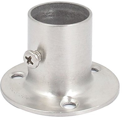 sourcing map Kleiderschrank 19mm Dia Rohr Kleiderstange Spurstangenkopf Flansch Unterstützung Halterung DE de