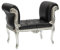 WAY HOME STORE Sofa Barock Silber und Schwarz