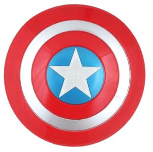DISBACANAL Kapitän Amerika Schutzschild Dreifarbig, Superhelden-Schutzschild, TOYS_AND_GAMES, Teen, Young Adult