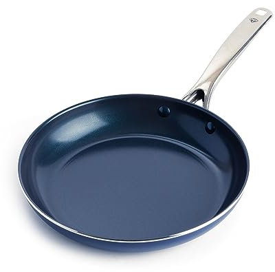 Blue Diamond Cookware Diamond Infused Ceramic Nonstick 26 cm Frying Pan Skillet PFAS-Free Oven Safe Blue