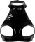 iEFiEL Damen Crop Top Neckholder Wetlook Brustfrei BH Weste Tank Tops Kurze Leder Schulterfrei Shirt Bikini Oberteil Clubwear Gogo Schwarz L