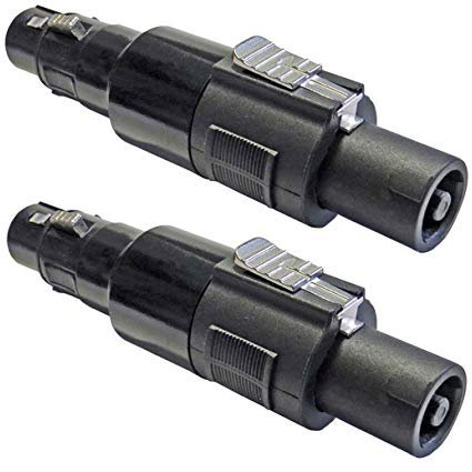 keepdrum ADA038 Speakon-Adapter Steckverbinder XLR Female zu Speakon 2 STÜCK