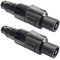 keepdrum ADA038 Speakon-Adapter Steckverbinder XLR Female zu Speakon 2 STÜCK