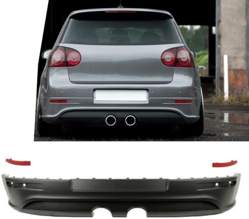 DM Autoteile 3131 Diffusore posteriore posteriore 2 tubi centrali + certificazione ABE compatibile per VW Golf 5 dal 03 al 08