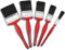 Bizwizz 5pc Professional Paint Brushes with Strong of Bristle Paintbrush Heads 5 Piece Pack Set, Best paint brushes decorating tools & Technique for Architects Red
