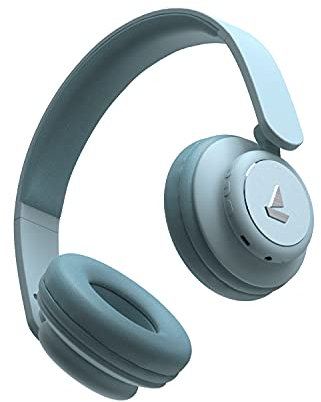 boAt Rockerz 450 Bluetooth On Ear Headphones with Mic, Upto 15 Hours Playback, 40MM Drivers, Padded Ear Cushions, Integrated Controls and Dual Modes(Aqua Blue)