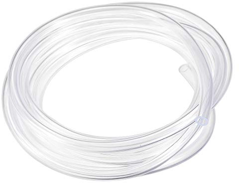 sourcing map PVC Hose Tube, 5mm(0.19) ID x 7mm(0.27) OD 3 Meter 9.8ft Clear Vinyl Tubing, Plastic Flexible Water Pipe