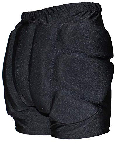 CRS Cross Gepolsterte Eiskunstlauf-Shorts - Crash Butt Pads für Hüfte Steißbein & Po, Damen, Größe XL, Schwarz, 46