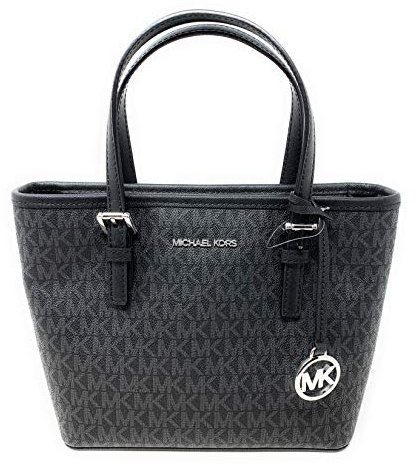 Michael Kors XS Carry All Jet Set Travel Womens Black PVC