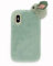 AQUYY Cartoon Hasen Plüsch Handyhülle für iPhone X/iPhone XS, Mädchen Süße Silikon All-Inclusive Schutzhülle für iPhone X/Xs, Warme Weich Flauschige Kaninchen Fallschutz Hülle Case, Green