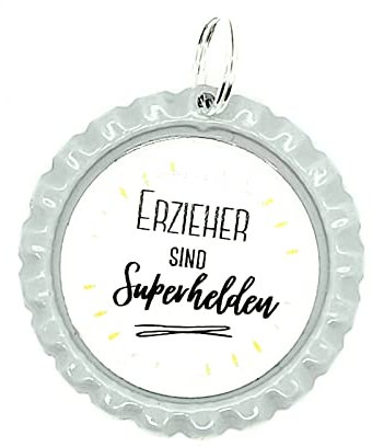 Magnet, Button oder Schlüsselanhänger Kronkorken – Erzieher sind Superhelden Danke Geschenk Abschiedsgeschenk Kita Kindergarten