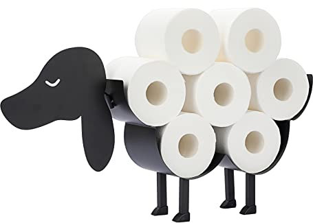 IGNPION Support de Rouleau de Papier Toilette Porte-Papier en métal Stockage de Papier en Forme de Chien pour Salle de Bain