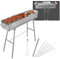 IRONWALLS Tragbare Holzkohlegrills, L 81.3 cmxB 20.3 cmxH 78.7 cm, Edelstahl, faltbarer Yakitori-Grill mit 25 Stück 38.1 cm Schaschlikspieße für Hinterhof, Grill, Outdoor, Kochen, Wandern, Picknick