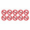tradercat Aufkleber Rauchen verboten - Warnaufkleber/Hinweisaufkleber für Innen und Aussen mit UV-Schutz-, Hinweis/Gefahr Schild – mit Anleitung (5cm, 10er Set)