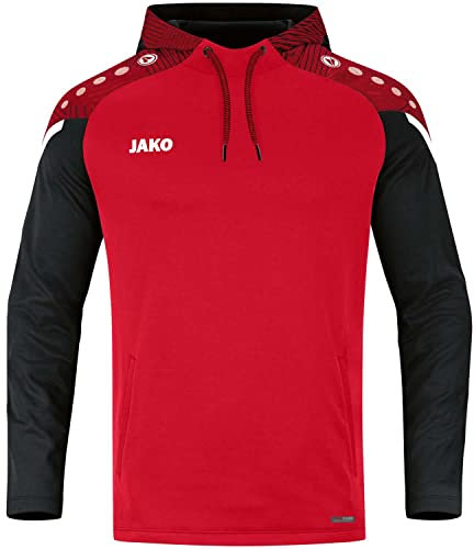 JAKO Herren Kapuzensweatshirt Performance, Rot/Schwarz, 3XL