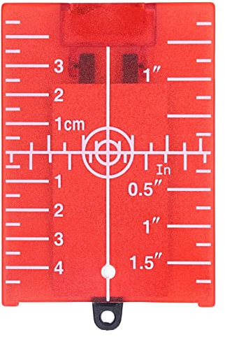 Magnetische Laserzielplatte rot - Zielkarte für Bodenlaser mit stabilen Ständer, grün Laserziel