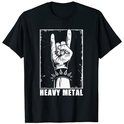 Heavy Metal Pommesgabel Metal Gabel Rock Musik Hardrock T-Shirt