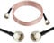 Superbat Cable F-Type 2m F Macho a Macho RG179 de Cable Coaxial 75ohm Cable de TV Digital para Router, Módem, Internet de Alta Velocidad, Router Inalámbrico, Extensión de Cable Satelital etc.