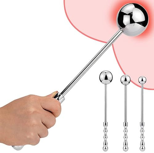 ALMYMM Metal Analplug Expander Dilator Butt Plug Beads G-Punkt Stimulator, Buttplug Masturbation Prostata Massage Vaginal,Anal Stab Ball Peitsche Arsch Analspielzeug Für Paare (S)