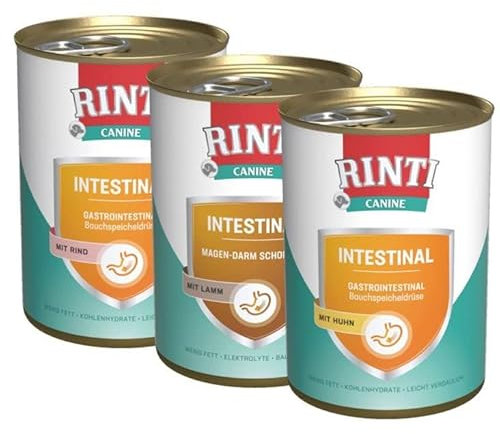Rinti Intestinal Multipack mit Huhn, Lamm und Rind 36 x 400 g