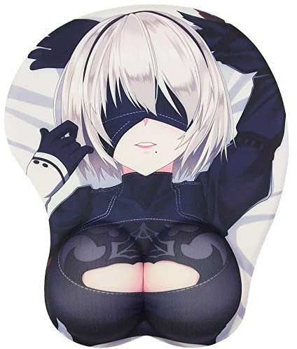 Computer 3D Mauspad - Niedliches Büro-Mousepad Mit Handgelenkstütze - Sexy Anime Kawaii Gaming-Mausunterlage