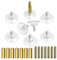 Sankoly Lot de 8 ventouses pour dessus de table en verre de 3,3 cm avec vis M6 robuste et vis d'extension, hauteur réglable, convient pour table en verre
