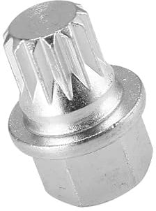 Partuto Wheel Lock Lug Nut ABC2/13PT - for VW Steel Silver Tone - 1 Pc