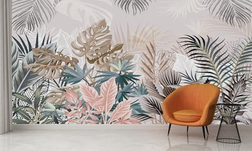 Audace Liberté Papier Peint Panoramique Plante Tropicale Soie 355×250 cm Papier Peint 3D Géant Salon, Chambre, Salle à Manger, Chambre d'Enfant Décoration Murale - Feuille de Bananier