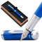 Wordsworth and Black Fountain Pen Mini EDC: Luxury Blue Heavy Pocket Pen, Chrome Finish, Medium Nib, 6 Ink Cartridges, Ink Converter, Travel Refillable Writing Pen Gift Set, Men & Women