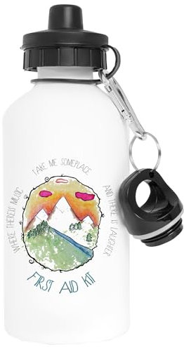 Vendax First Aid Kit My Silver Lining Aluminium Weiß Wasserflasche Mit Schraubverschluss White Water Bottle With Screw Cap