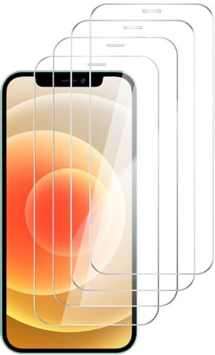 MOBISTAR Screen Protector for iPhone 12 Mini 5.4-Inch, Tempered Glass Film Screen Protector 9H Hardness, Anti Scratch Bubble Free Ultra Resistant 4-Pack