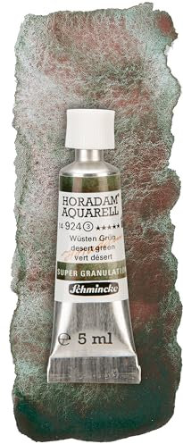 Schmincke – HORADAM® AQUARELL, Super Granulation, Wüsten Grün, 5 ml, sehr stark granulierende Farbtöne, feinste, supergranulierende Aquarellfarben