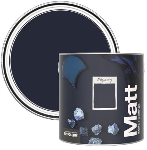 Rust-Oleum Peinture Mate Murs et Plafonds Bleue - Odyssée 2,5L