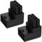 The Lord of the Tools 2PCS 8PIN Power Adapter 90 Degree GPU VGA PCIe Connector for Desktop Computers Graphics Card Right Angle Elbow Adapter Black (Angled Upwards)