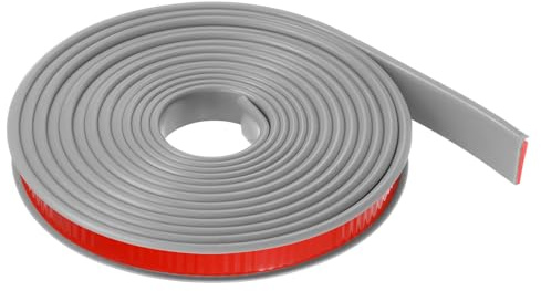 QUARKZMAN U-Form Kantenband 9/16 x 16,4ft 14mm x 5000mm Grau | Selbstklebendes TPE Flexibles Furnierkantenband Kantenschutz, Für Möbel Schränke Tische Reparatur