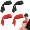 4 Stück Stirnband Herren Damen, Elastische Stirnbänder Verstellbares Sport Haarband, Schweißband Stirn für Yoga, Laufen, Stirnbänder für Damen und Herren, Schwarz & Rot