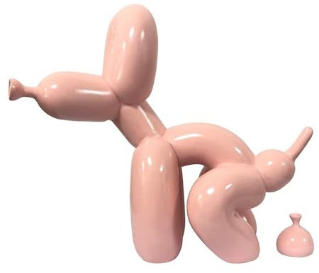 Morlinca Ballon Hund Statue, Harz Ballon Hund Skulptur, Graffiti Kunstskulptur Harz Handwerk Ornament Desktop BüRo Und Heimdekoration Tier Skulptur,A9