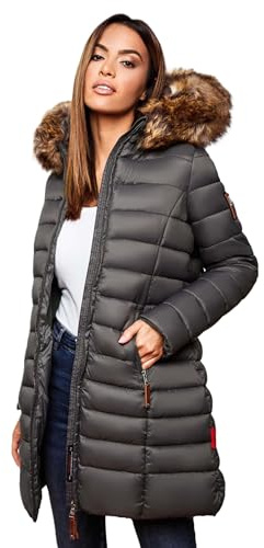 MARIKOO Damen Winter Übergangs Jacke Winterjacke Stepp Mantel gesteppt B647