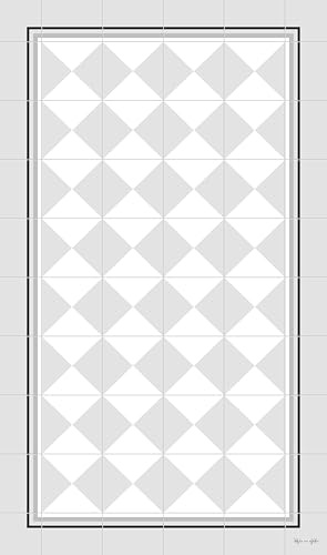 DobleUve Estudio Vinyl Teppich Imperial | Grau | 80x200 cm | Waschbarer Rutschfester Küchenläufer | Kinder | Vinylboden | Vinylteppich für Wohnzimmer