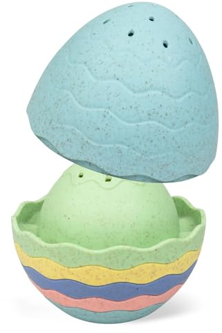Tiger Tribe ECO Stack & Pour Bath Egg, 7 Piece Stacking Bath Toy | Sustainably Made with Bioplastic, Toddler Bath Gift Age 12+ Months
