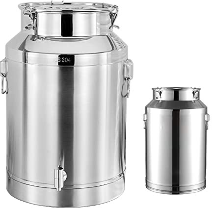 Pot à lait en acier inoxydable 304 avec couvercle hermétique et robinet 20 l