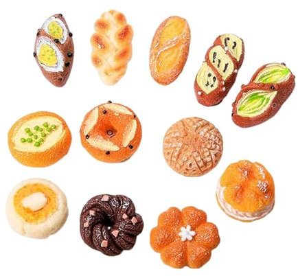 Imanes para frigorífico, Suuwwn 12 unidades de pan, alimentos 3D para frigorífico, imanes decorativos divertidos para pizarra blanca, pizarra blanca