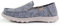 Kickback Couch Classic - Zapatos Hombre Lona Ligeras Slip On Mocasines - Casual Hombre Slips On o Slide In - Azul Gris - EU45