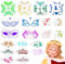DSLSQD 20 Stück Tattoo Schablonen Kinder,Wiederverwendbare Gesichtsfarbe Schablonen Kit,Schminkschablonen Für Gesicht & Körper,Tattoo Design Werkzeuge Temporäre Tattoos für Maskerade Halloween Urlaub