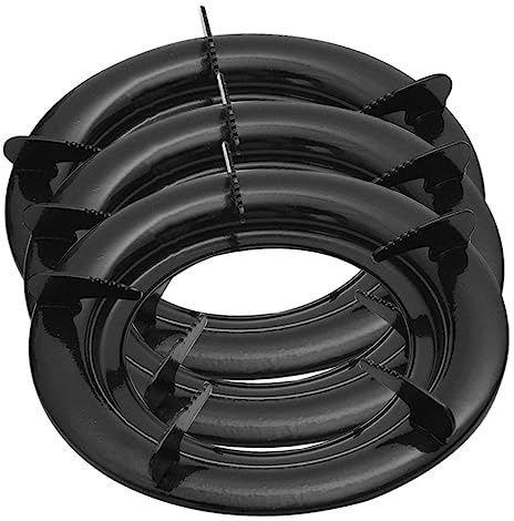 UTHCLO Lot de 3 Supports pour Réchaud à Gaz en Fer Noir, Structure Stable et Antidérapante, Accessoire Cuisine pour Wok