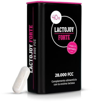 LactoJoy FORTE 28.000 FCC – Laktase-Kapseln mit 6h Depot-Effekt – 40 vegane Kapseln – Schnellwirkend & Langanhaltend – Ohne Zusätze & Gluten – Made in Germany – Verdauungsenzyme