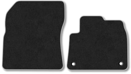 Citroen Berlingo (2018+) Carpet Car Mats | Grey Edge Trim Tailored Fit Floor Mats Full Coverage Protection Accessories Easy Clean Anti Slip Made in the UK