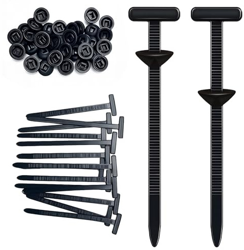 100 PCS Attaches Autobloquantes Universelles en Nylon-Serre Cable Attache Autobloquante 4.8mm avec Rivet- Pour Réparation Auto et Fixation Industrielle