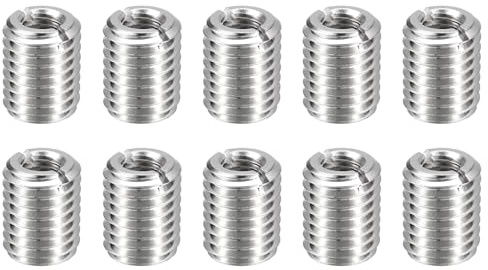 QUARKZMAN Gewindeeinsatz M14 auf M8x18mm Gewindeeinsatz 10Stk | Einschraubmutter Reduziergewinde Selbstschneidende Gewindehülse Gewindeadapter für Möbel Reparatur DIY Mechanikbauteile